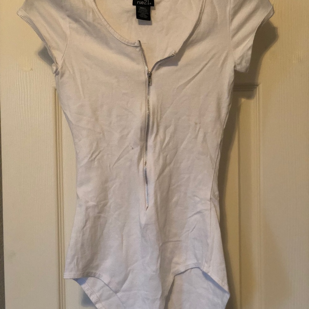 Rue 21 Half Zip Up Body Suit